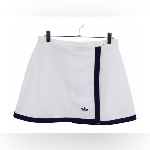 ADIDAS Tennis MINI Wrap SKIRT real VINTAGE 80's 90's Women’s size 12 - Picture 7 of 16